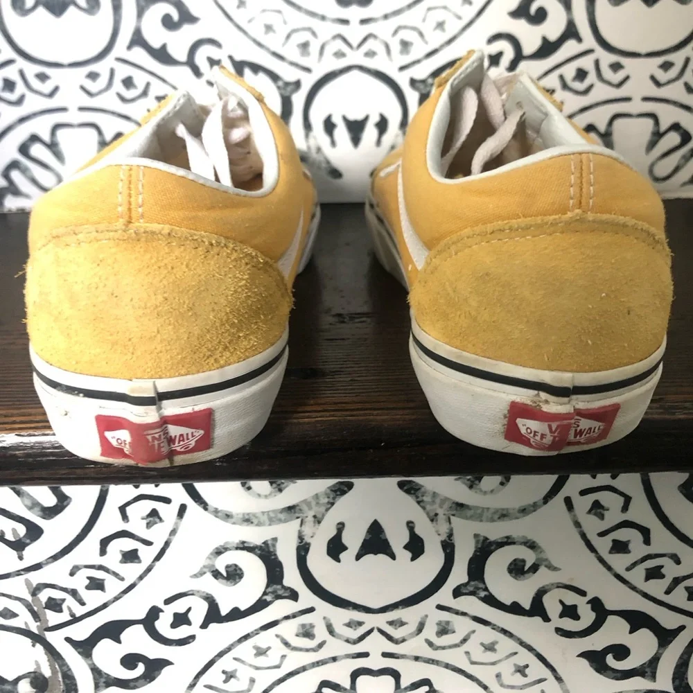Vans Yellow and White Old Skool Sneakers
